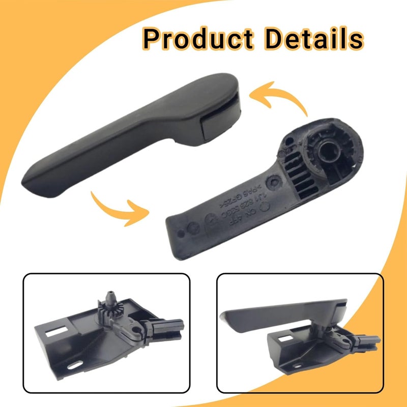 McrGinly Engine Hood Latch Release Handle Rod with Base Compatible with VW Passat CC Golf Jetta Eos GTI Tiguan 1J1823533C82V 1J1823533C71N 7E18235339B9 1K1823633B 1K1823633 - Image 2